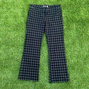 Betabrand classic dress pants yoga pants. In a black & white stripe size XL long